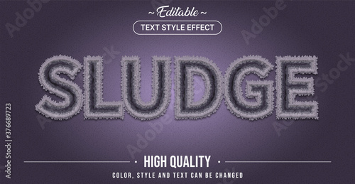 Editable text style effect - Sludge theme style.