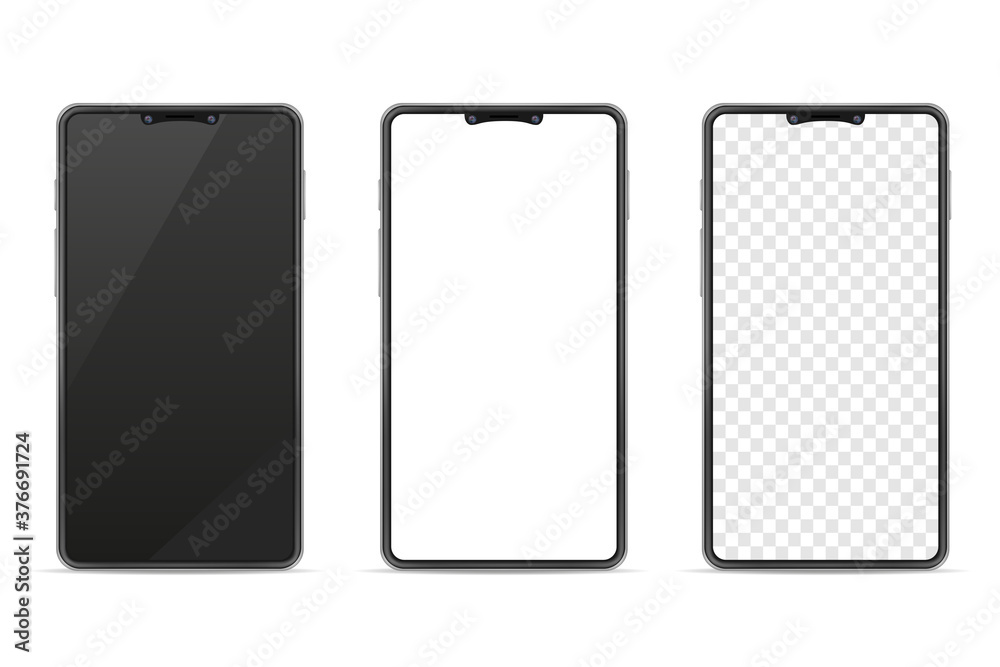 realistic smartphone blank mock up mobile phone for design vector illustration realistic smartphone blank mock up mobile phone for design vector illustration
