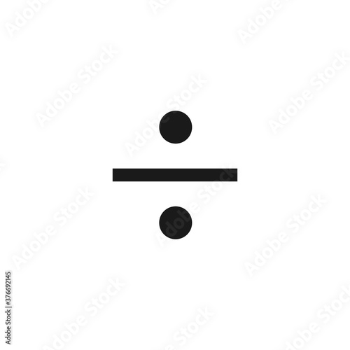 Division icon. Mathematics symbol modern, simple, vector, icon for website design, mobile app, ui. Vector Illustration