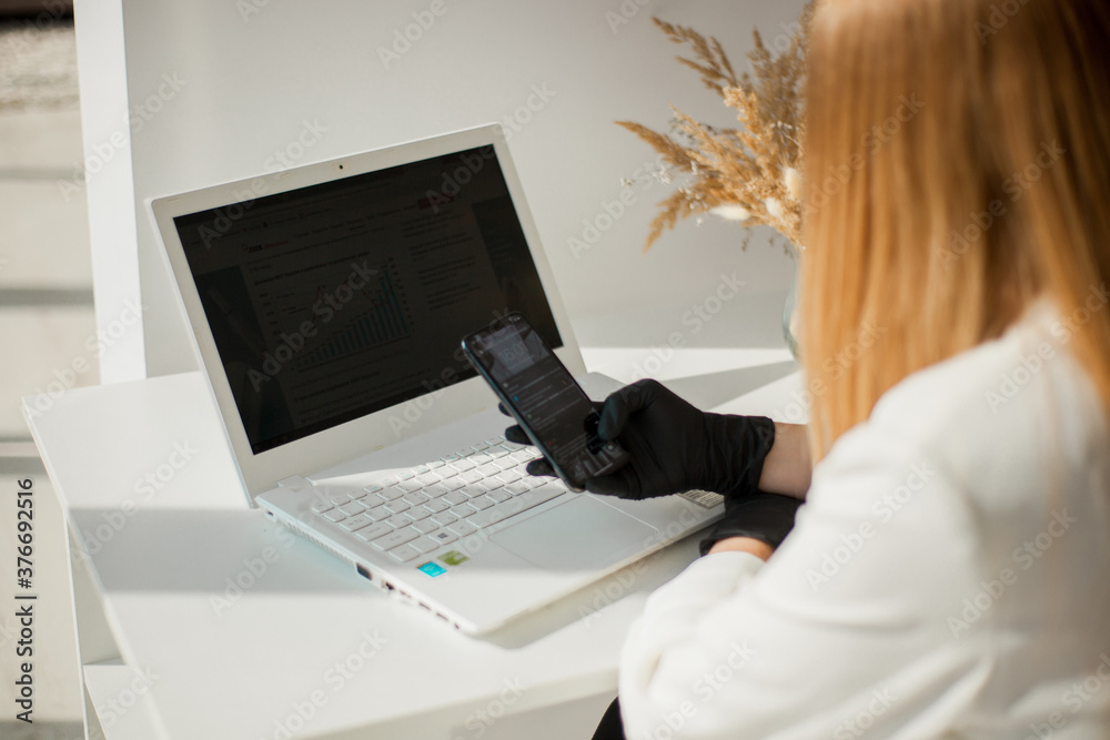 female doctor working on computer female doctor working on computer