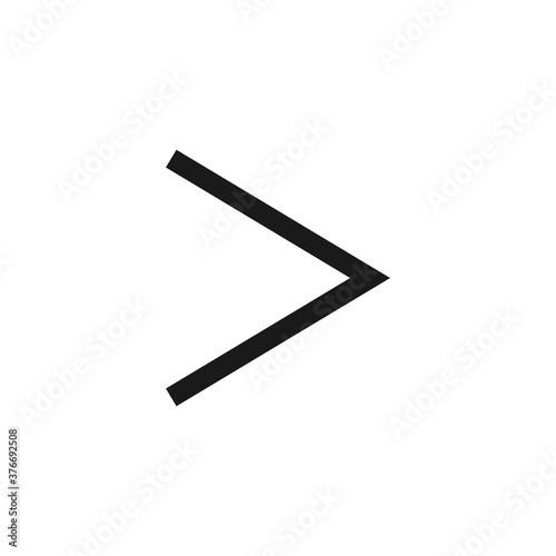 Greater than icon. Mathematics symbol modern, simple, vector, icon for website design, mobile app, ui. Vector Illustration