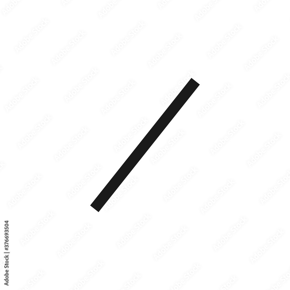 Slash icon. Math symbol modern, simple, vector, icon for website design, mobile app, ui. Vector Illustration Slash icon. Math symbol modern, simple, vector, icon for website design, mobile app, ui. Vector Illustration