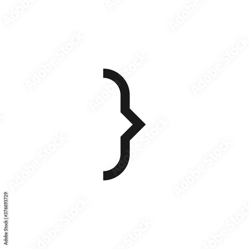 Bracket icon. Math symbol modern, simple, vector, icon for website design, mobile app, ui. Vector Illustration