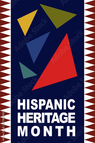 Hispanic Heritage Month poster  card  background 