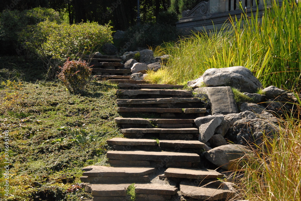 Obraz premium stone stairs in the park