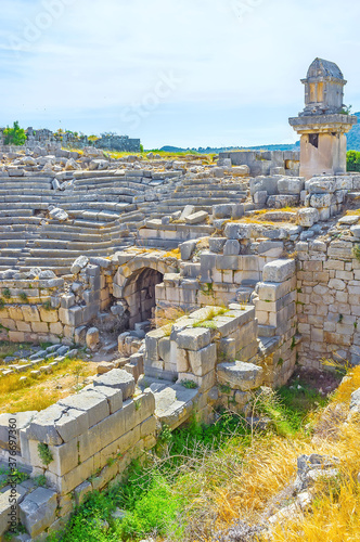 Ruins of lycian city, Xanthos, Turkey