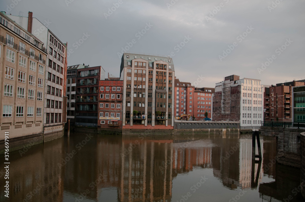 canal in Hamburg, Germany. Europe