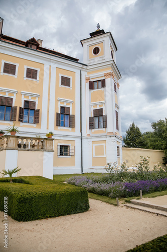 Milotice castle  Chateau uniquely preserved complex of baroque buildings and garden architecture  South Moravia  Czech Republic