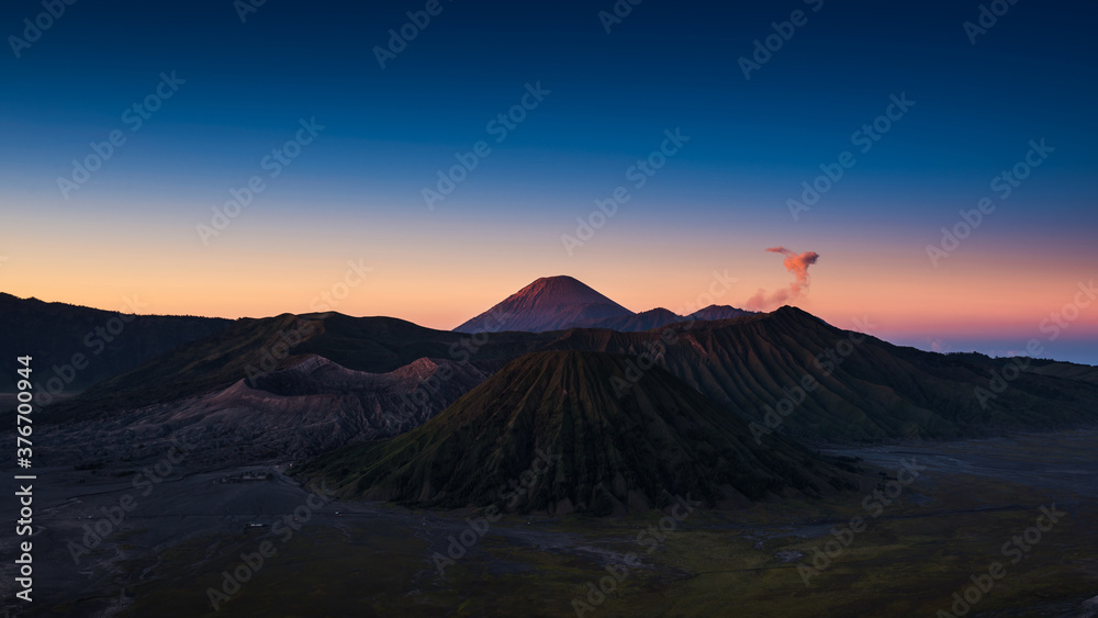 Mount Bromo volcanoes in Bromo Tengger Semeru National Park, East Java, Indonesia.