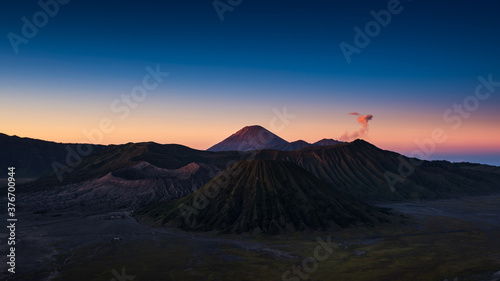 Mount Bromo volcanoes in Bromo Tengger Semeru National Park, East Java, Indonesia.