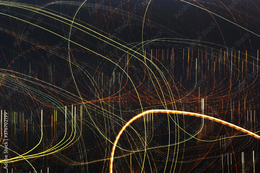 Light drawings on a horizontal abstract background. Light drawings on a horizontal abstract background.
