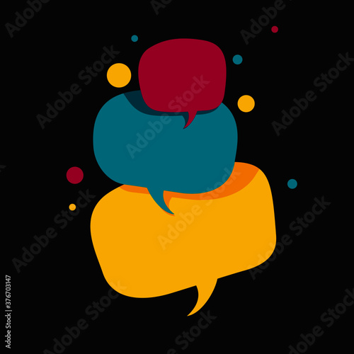 bulles dialogue vecteur illustration, concept