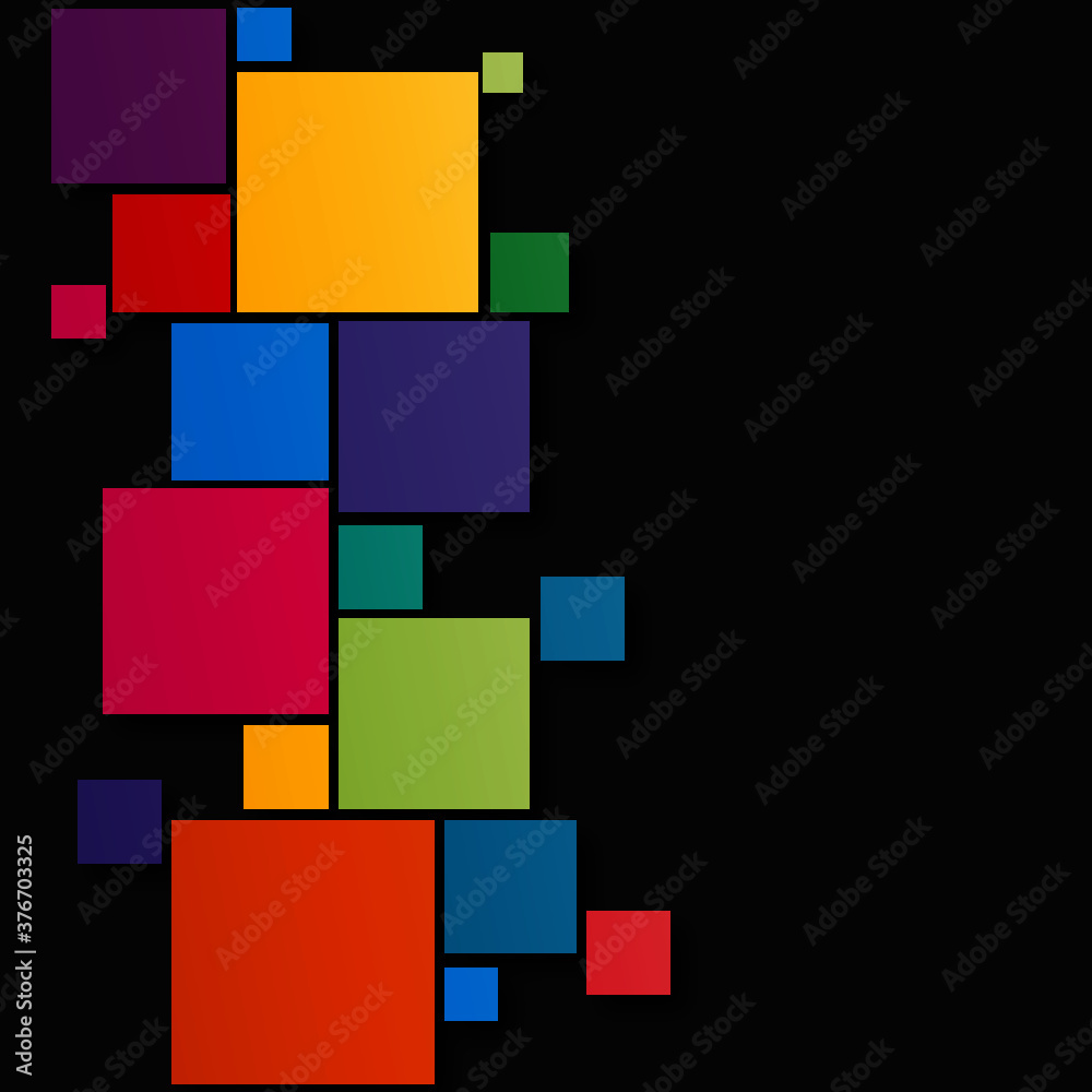 fond abstrait carré coloré, vecteur illustration