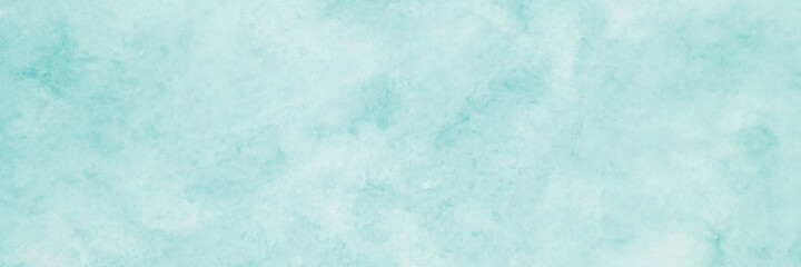 Blue watercolor background, Sky in watercolour painting soft textured on wet white paper background, Abstract green mint watercolor illustration banner, wallpaper
