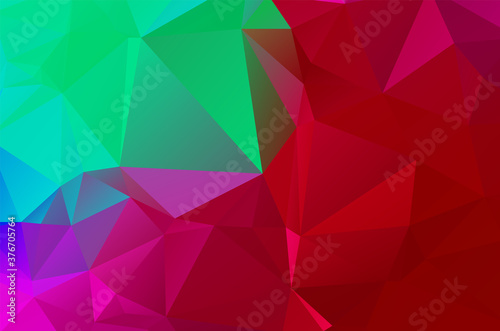 Abstract Red Geometric Background. Raster Illustration