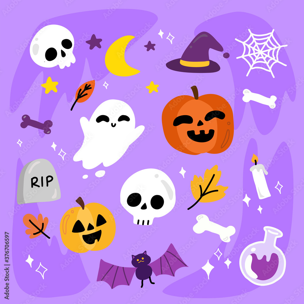 Cute But Scary Halloween Character Vector Illustration