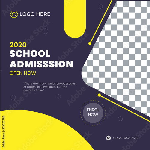 Education social banner design for business add 