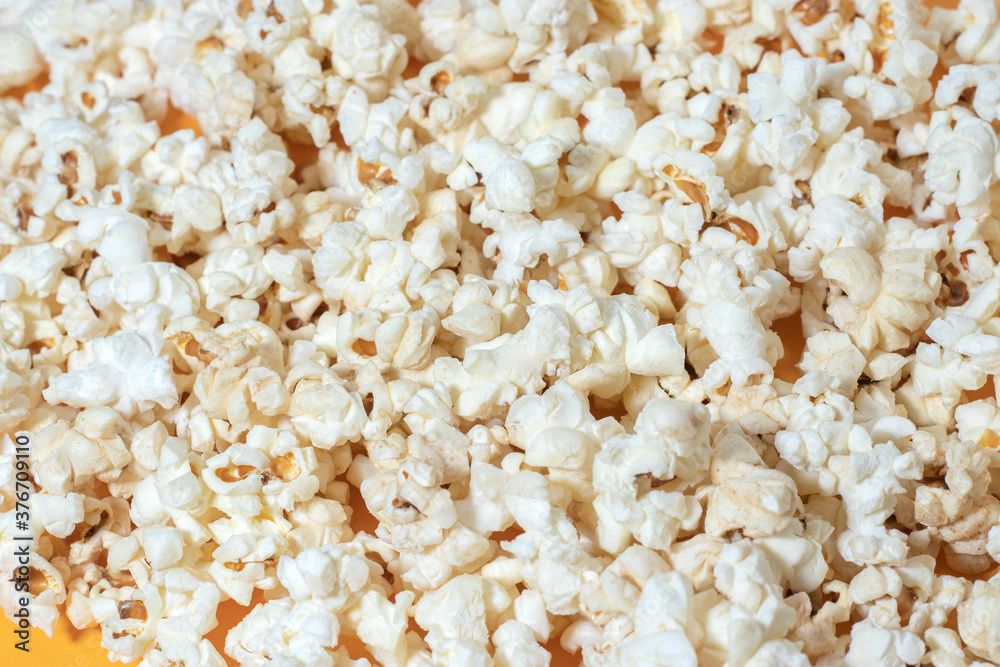 Popcorn texture background close up Popcorn texture background close up