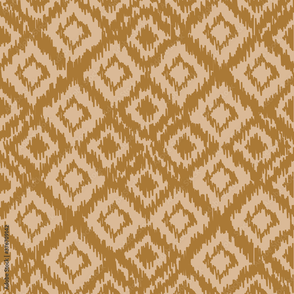 Ikat abstract background with rhombuses. Checkered card with tribal pattern. Vector illustration. Ikat abstract background with rhombuses. Checkered card with tribal pattern. Vector illustration.
