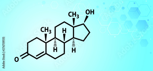 Testosterone C19H28O2 sex hormone formula cemical structure molecule Medical sign vector icons icon sign Structural formulas cell cells molecules atom atomic steroids steroid mele man bady belance