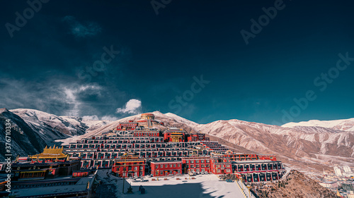 Yushu, one of the highest city in the world photo