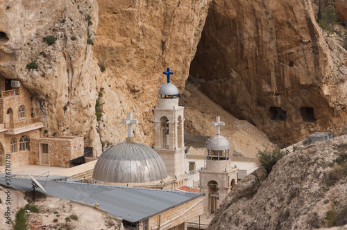 Maaloula, Syria 04/14/2009 small Christian town before the war now in ruins