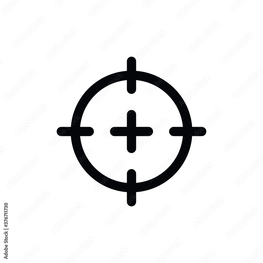 Focus target vector isolated on white background,goal icon Focus target vector isolated on white background,goal icon