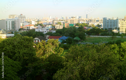 Impressive panoramic view of Bangkok's urban skyline