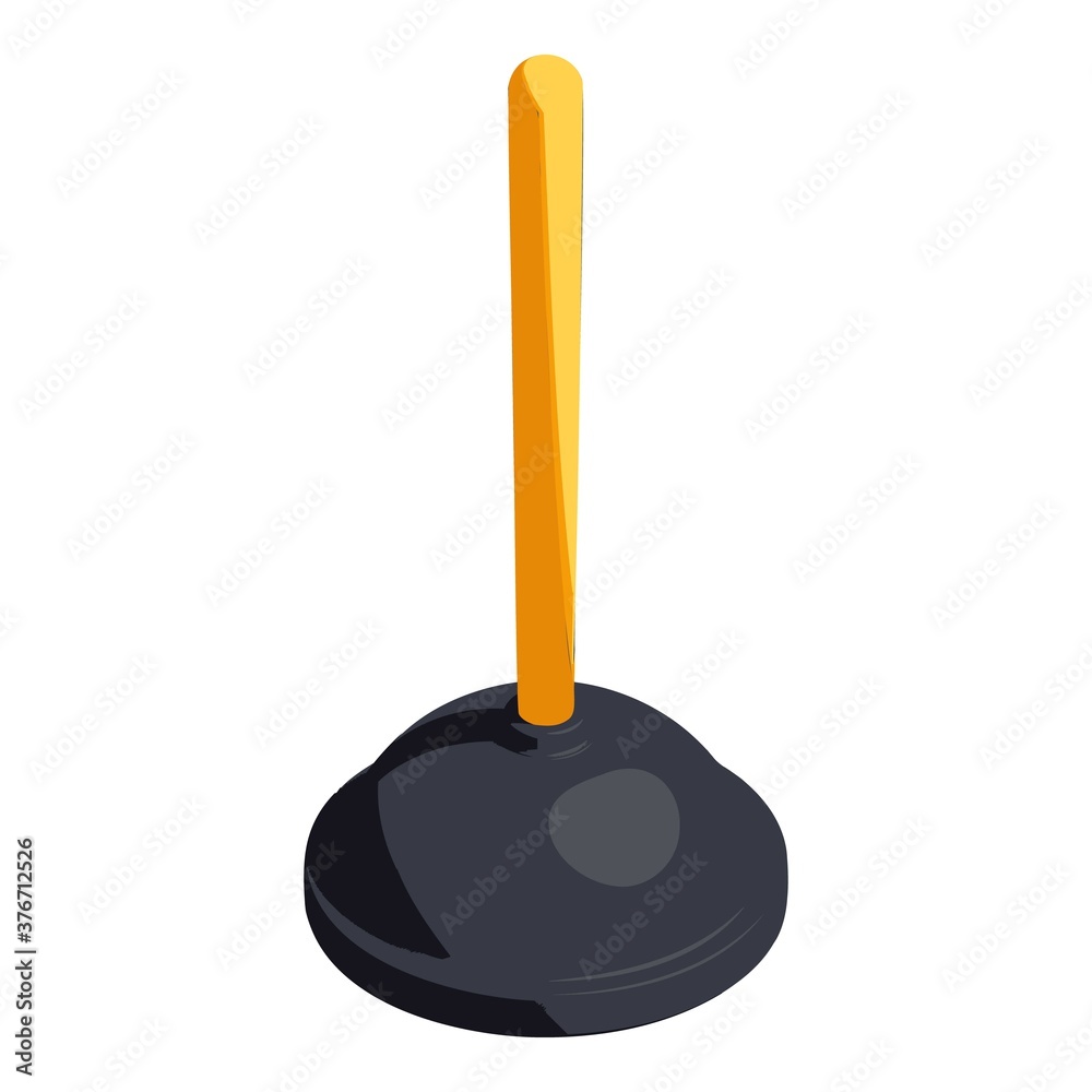 Sucker cleaner icon. Isometric of sucker cleaner vector icon for web design isolated on white background Sucker cleaner icon. Isometric of sucker cleaner vector icon for web design isolated on white background