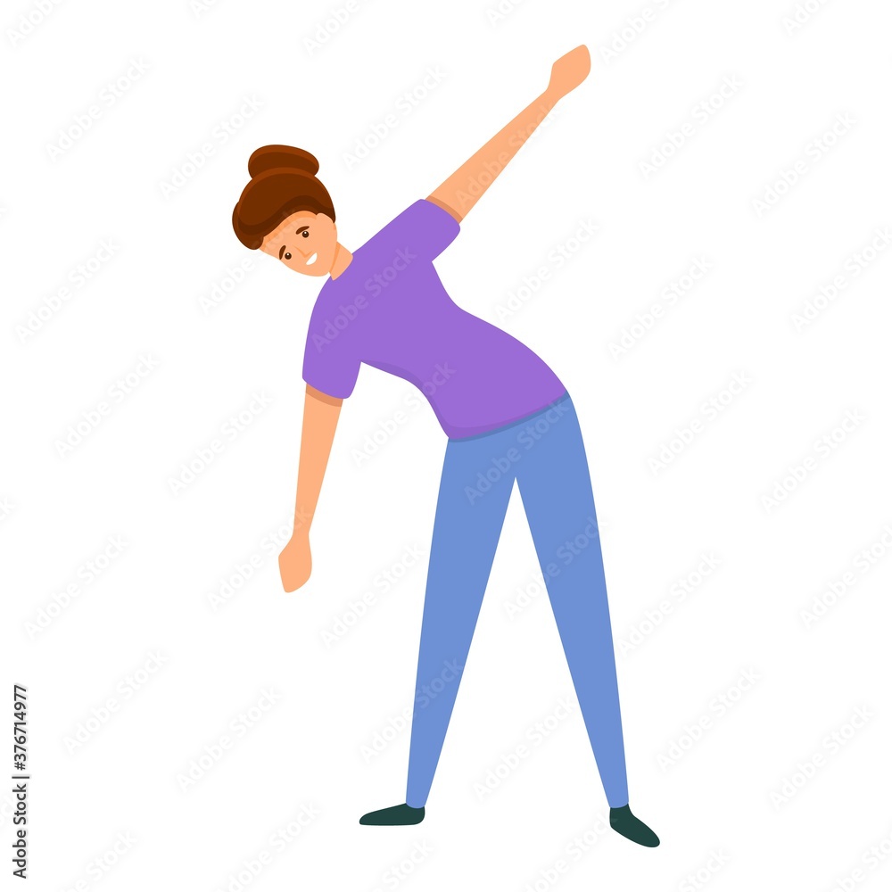 Home training pilates icon. Cartoon of home training pilates vector icon for web design isolated on white background Home training pilates icon. Cartoon of home training pilates vector icon for web design isolated on white background