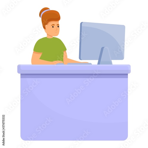 Office outsource icon. Cartoon of office outsource vector icon for web design isolated on white background