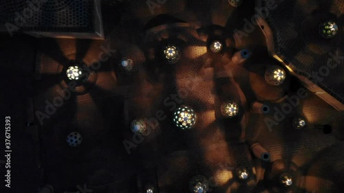 Magical bathhouse roof lights in Yazd, Iran