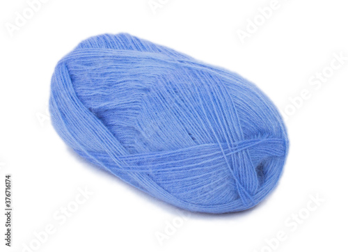 roll of yarn on isolated background