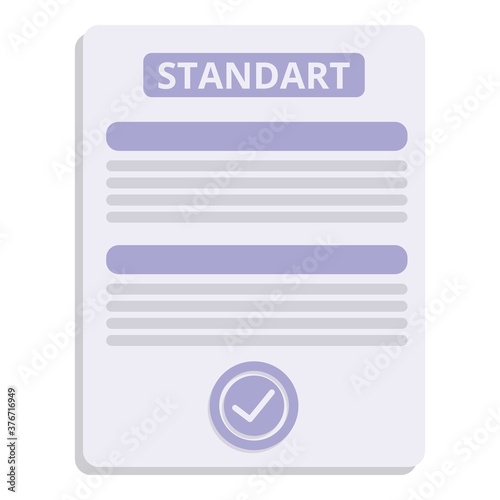 Accredited standard icon. Cartoon of accredited standard vector icon for web design isolated on white background
