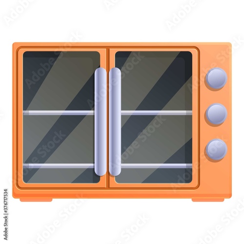 Grill convection oven icon. Cartoon of grill convection oven vector icon for web design isolated on white background