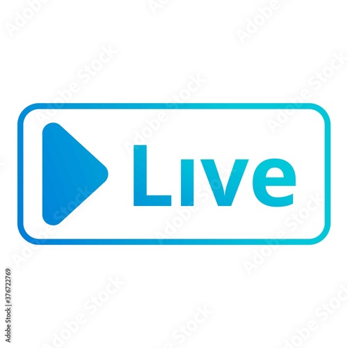 Live broadcast icon. Cartoon of live broadcast vector icon for web design isolated on white background