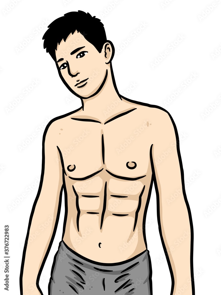cartoon cute man on white background cartoon cute man on white background