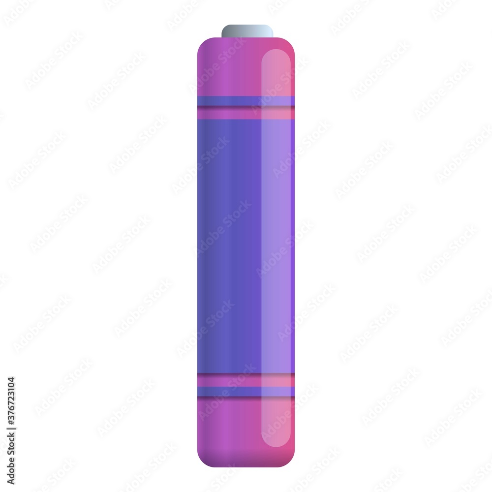 Thin battery icon. Cartoon of thin battery vector icon for web design isolated on white background Thin battery icon. Cartoon of thin battery vector icon for web design isolated on white background