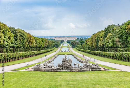 CASERTA, ITALY - MAY 30, 2019: The Royal Palace of Caserta (Italian: Reggia di Caserta) is a former royal residence in Caserta, southern Italy, and was designated a UNESCO World Heritage Site. photo