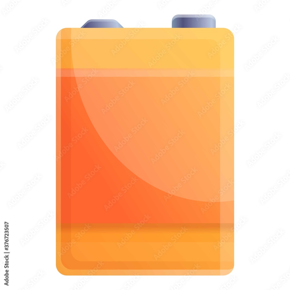 Supply battery icon. Cartoon of supply battery vector icon for web design isolated on white background Supply battery icon. Cartoon of supply battery vector icon for web design isolated on white background