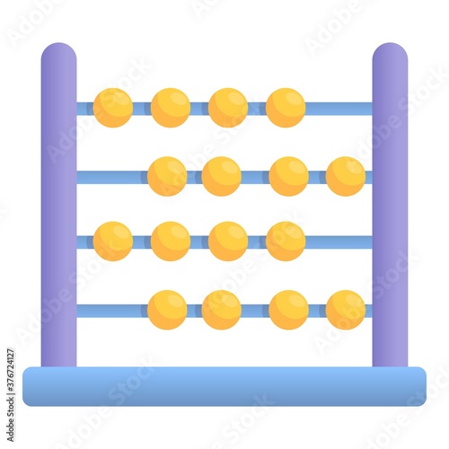 Finance abacus icon. Cartoon of finance abacus vector icon for web design isolated on white background