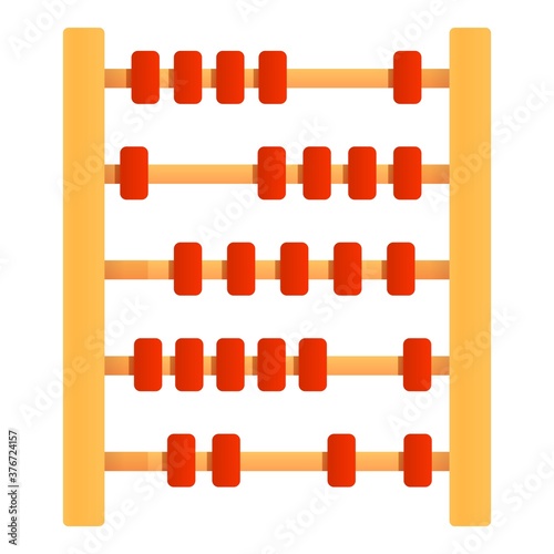 Education abacus icon. Cartoon of education abacus vector icon for web design isolated on white background