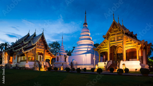 Prasing Temple on twilight time at Chiang Mai   Thailand