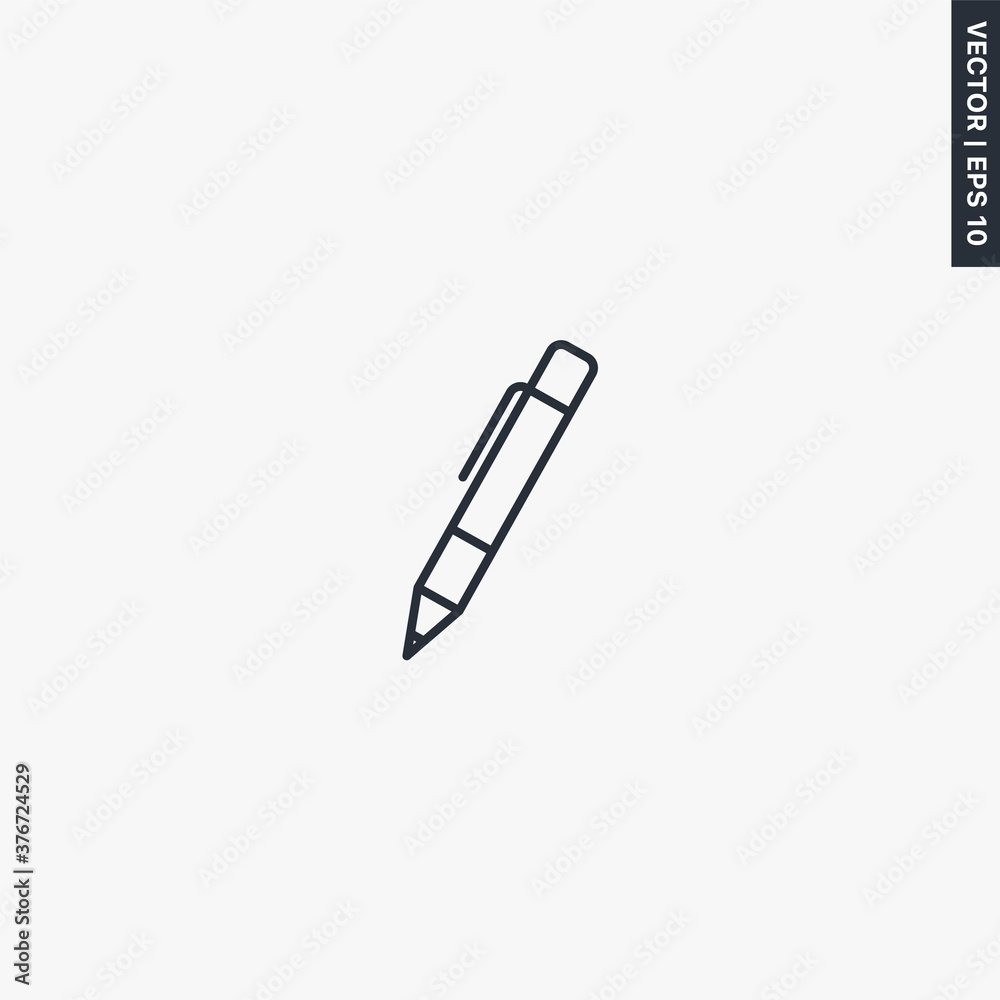 Pen, linear style sign for mobile concept and web design Pen, linear style sign for mobile concept and web design