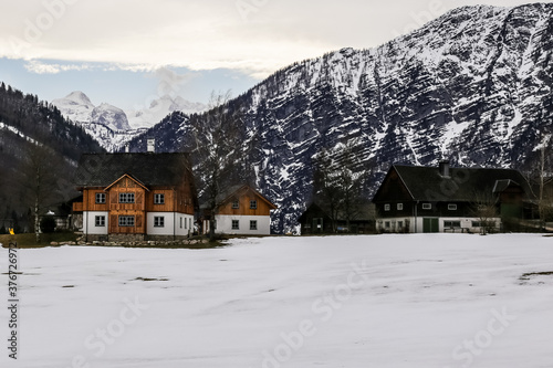 View of a Chalets in Bad Aussee in Styria, Austria