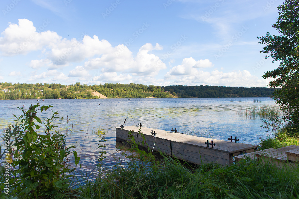 Beautiful view of the river, picturesque nature