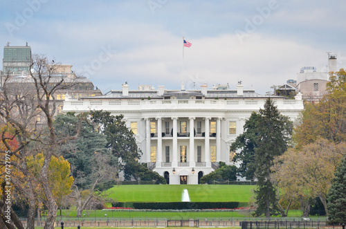 White House in autumn foliage - Washington D.C. United States of America