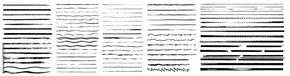 Set of lines, hand drawn dividers, doodle underlines. Vintage doodle underlines. Cartoon pattern element. Grunge frame set. Hand drawn grunge strokes. Vector illustration Set of lines, hand drawn dividers, doodle underlines. Vintage doodle underlines. Cartoon pattern element. Grunge frame set. Hand drawn grunge strokes. Vector illustration