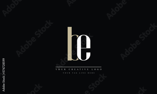 be, eb, b, e,a bstract vector logo monogram template