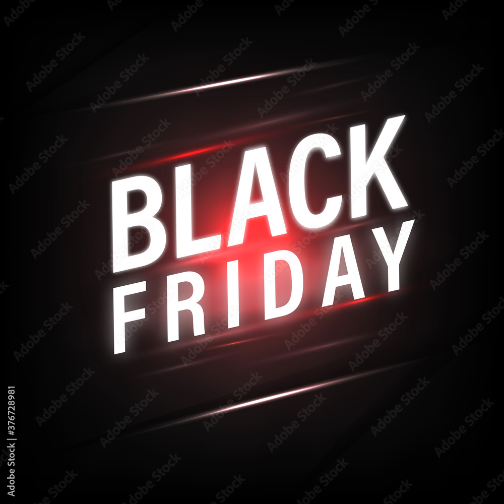 Black friday banner neon on background Black Black friday banner neon on background Black